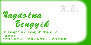 magdolna bengyik business card